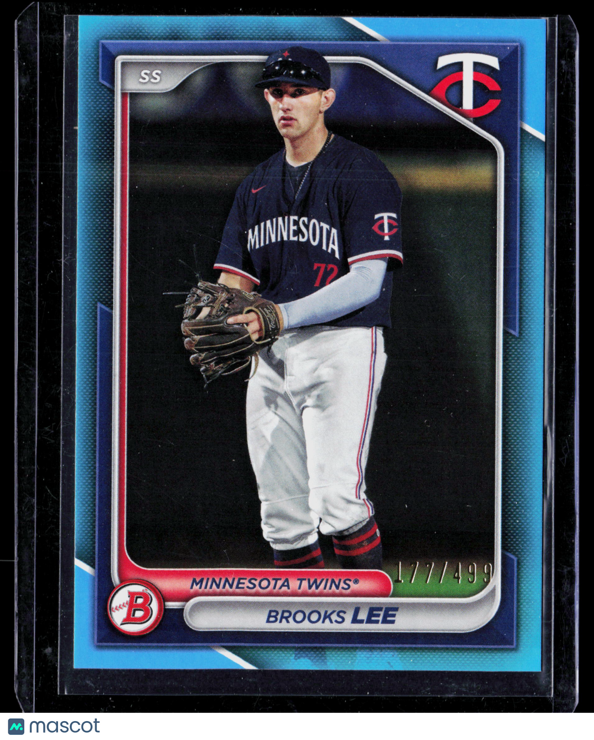 2024 Bowman Brooks Lee #BP-143 Sky Blue Border 177/499