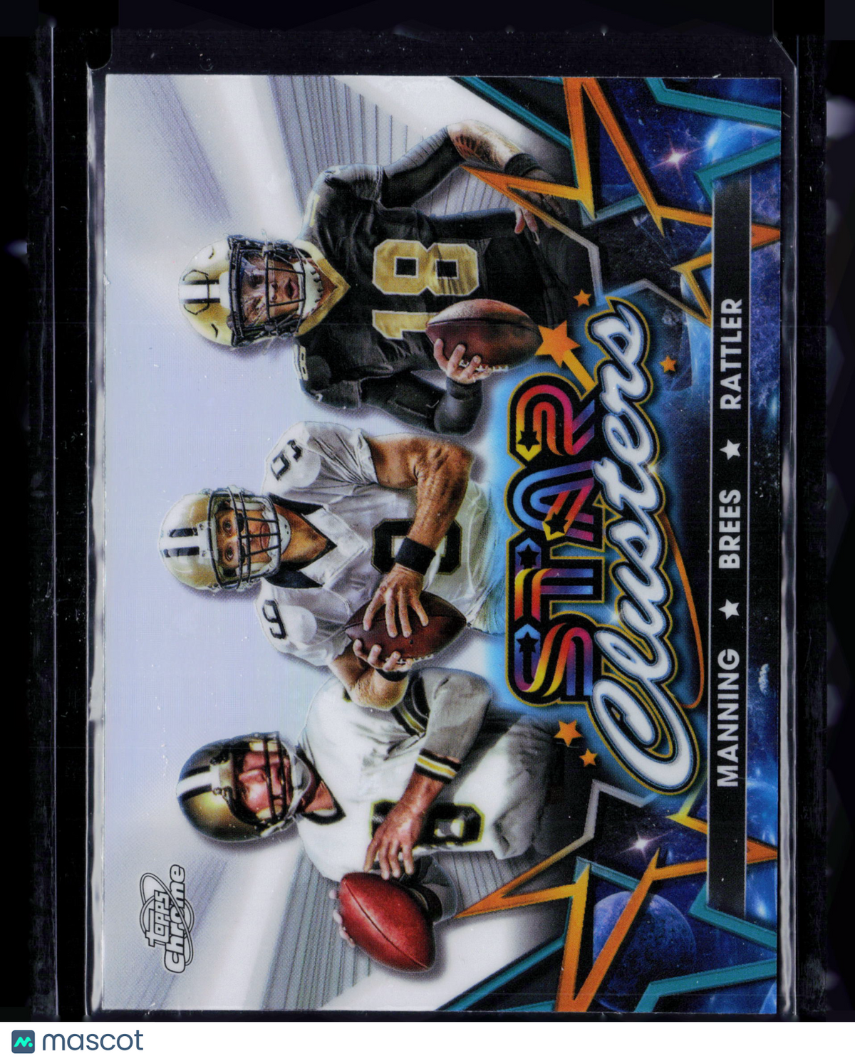 2024 Topps Chrome Star Clusters Archie Manning Spencer Rattler Drew Brees #SCL-4