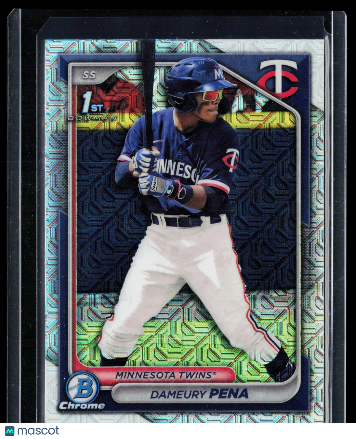 2024 Bowman Chrome Dameury Pena #BCP-167 Mega Box Mojo Refractor 1st Bowman