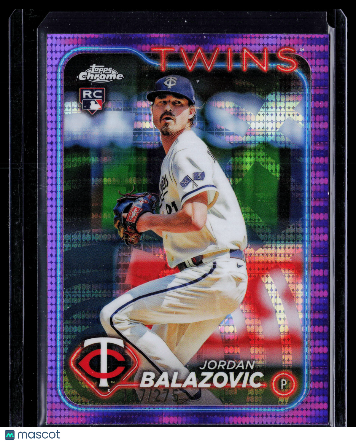 2024 Topps Chrome Jordan Balazovic #198 Purple Sonar Refractor RC