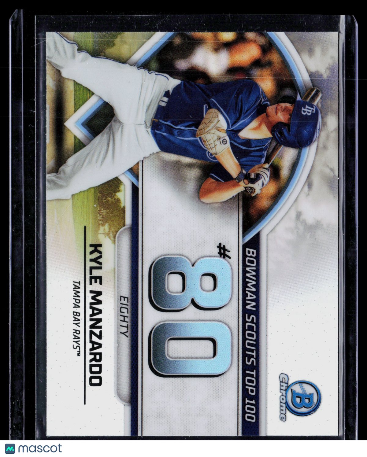 2023 Bowman Chrome Bowman Scouts Top 100 Kyle Manzardo #BTP-80