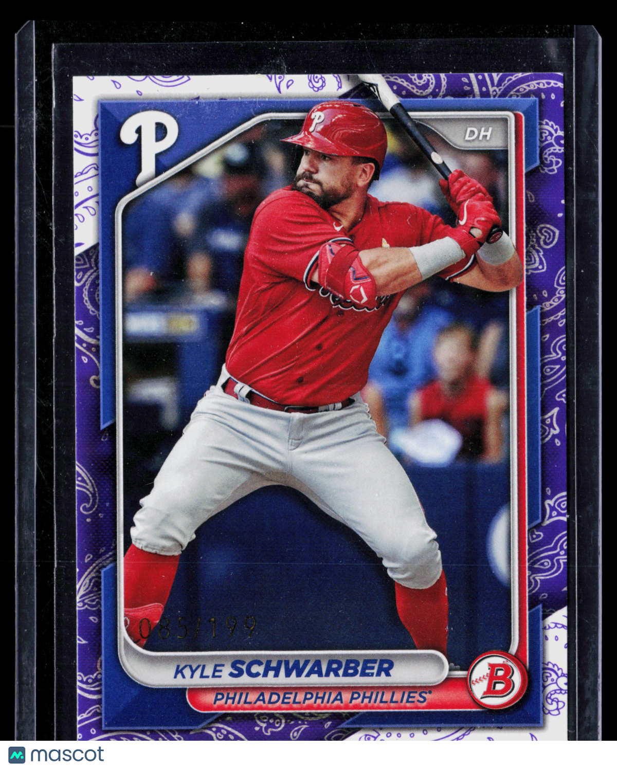 2024 Bowman Kyle Schwarber #89 Purple Paisley