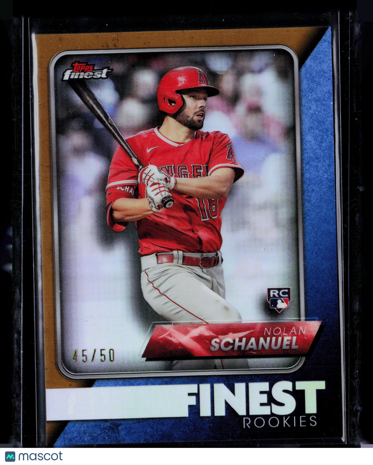 2024 Topps Finest Nolan Schanuel #FRD-11 Gold Refractor RC 45/50