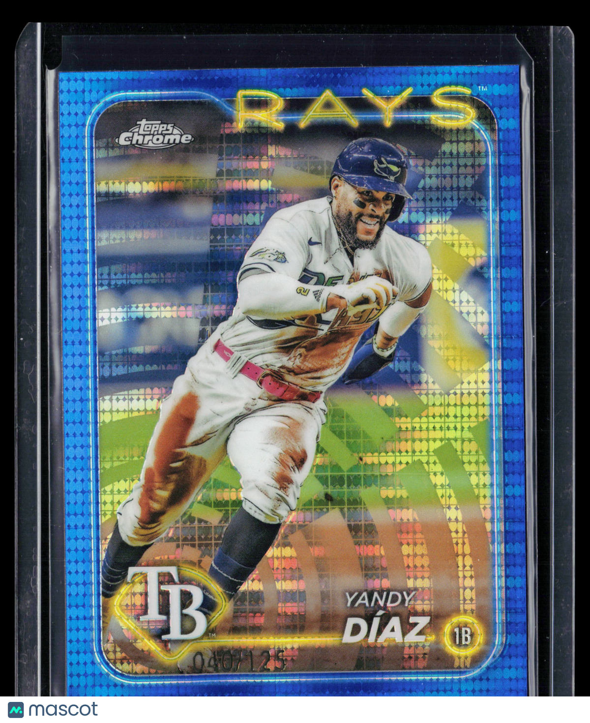 2024 Topps Chrome Yandy Díaz #107 Blue Sonar Refractor