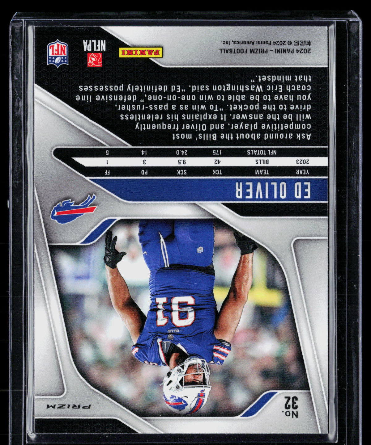 2024 Panini Prizm Ed Oliver #32 Orange Disco
