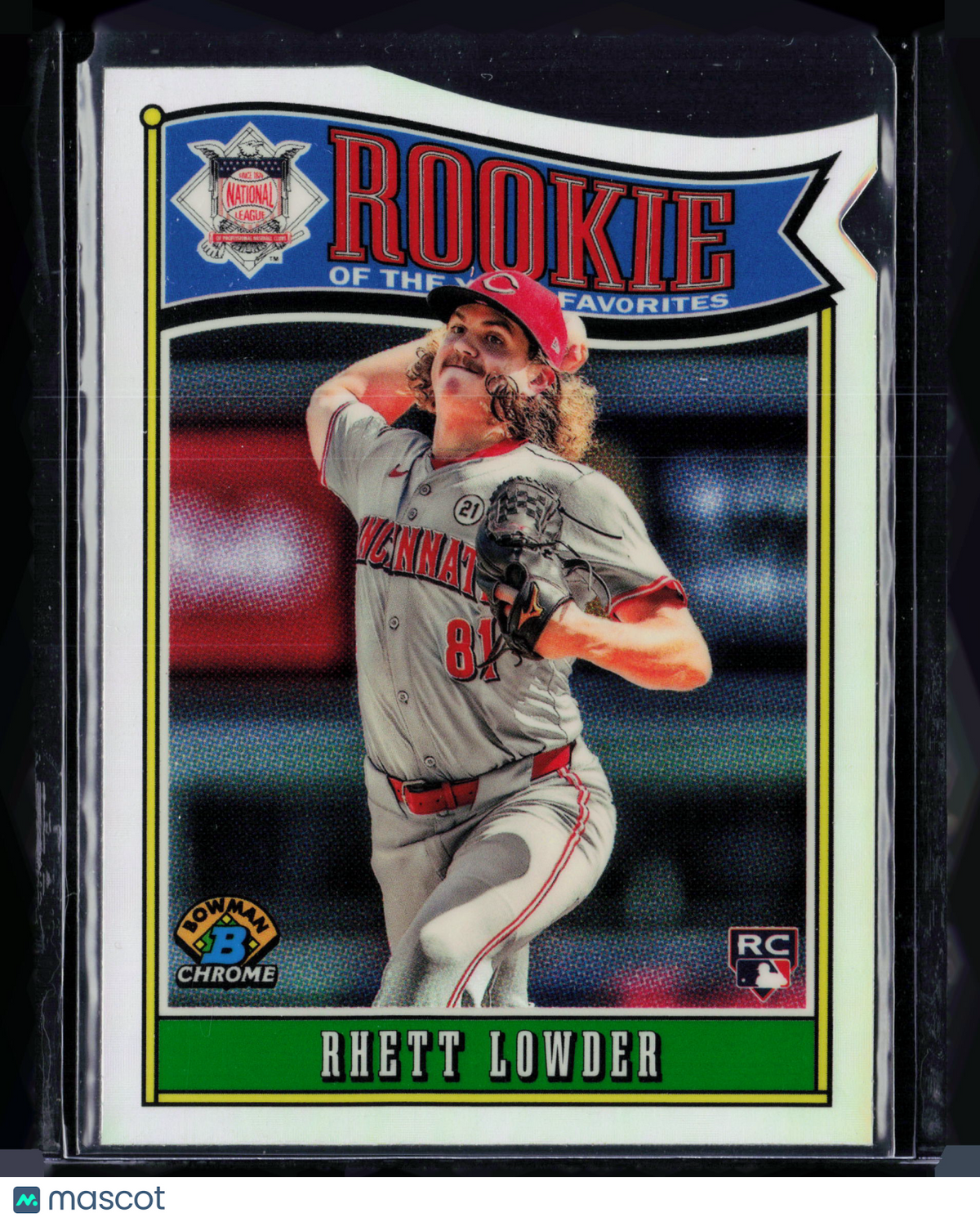2025 Bowman Chrome Rookie of the Year Favorites Rhett Lowder #ROY-11 RC