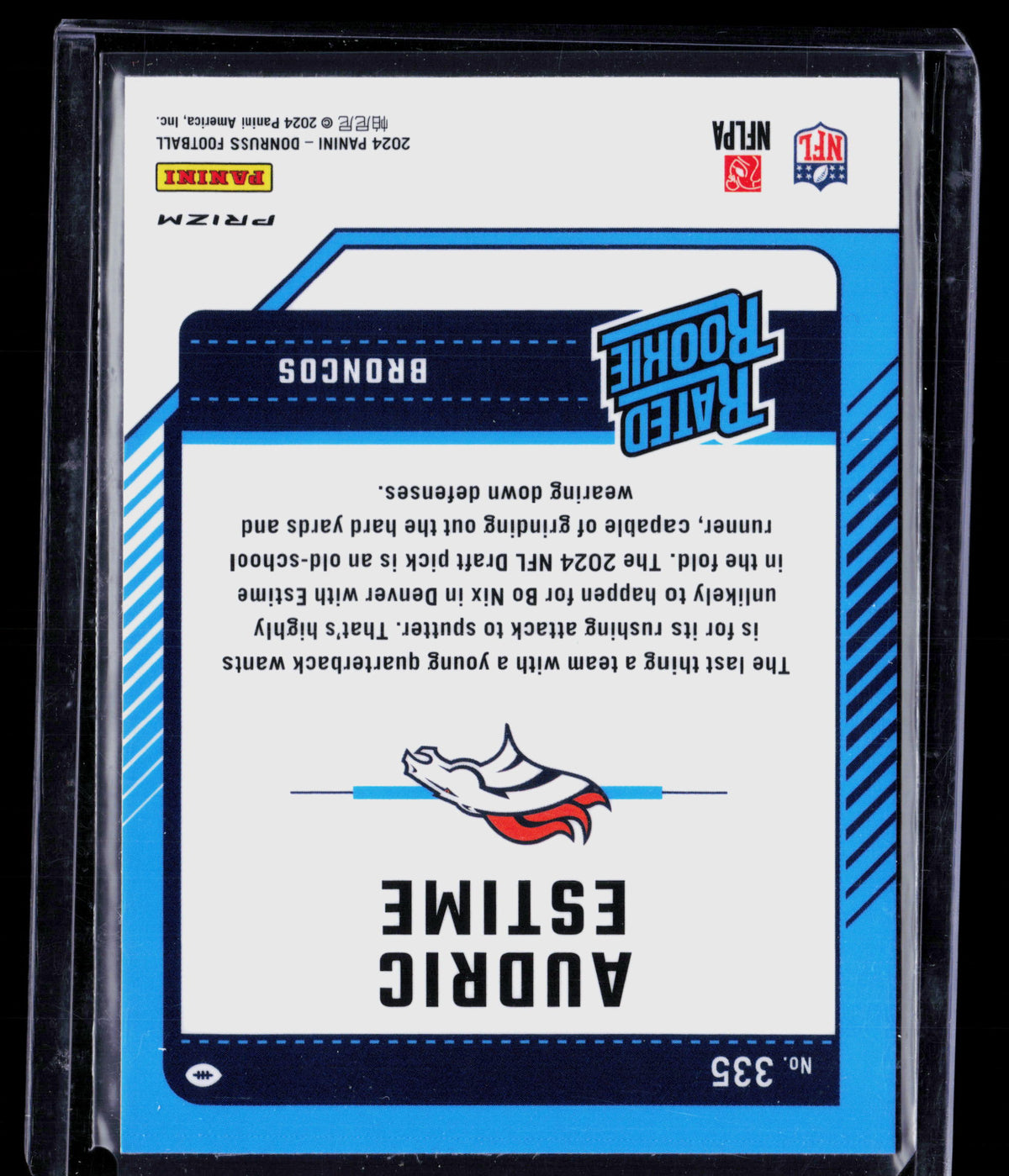 2024 Panini Donruss Optic Audric Estime #335 Red Prizm
