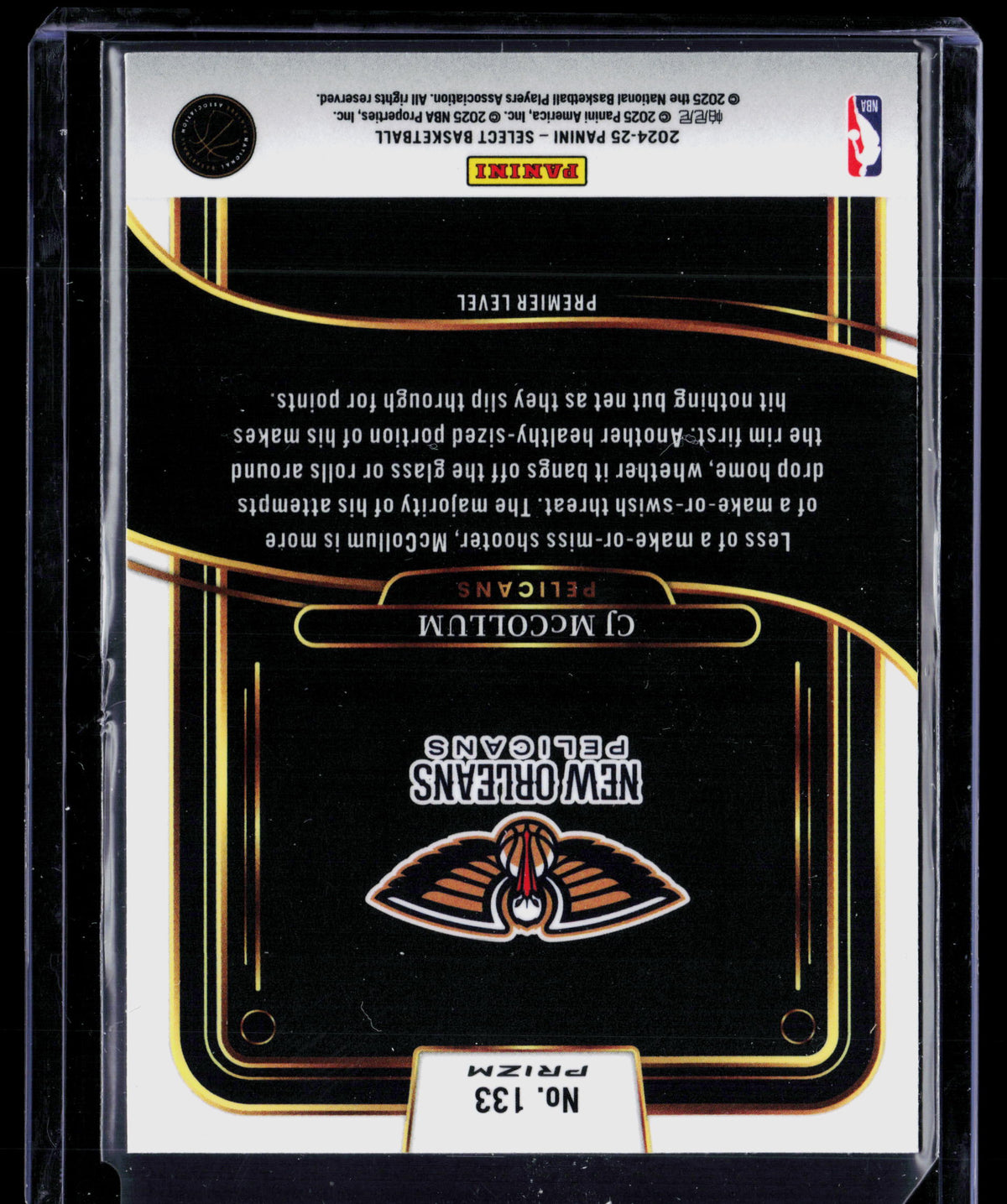 2025 Panini Select CJ McCollum #133 Prizm