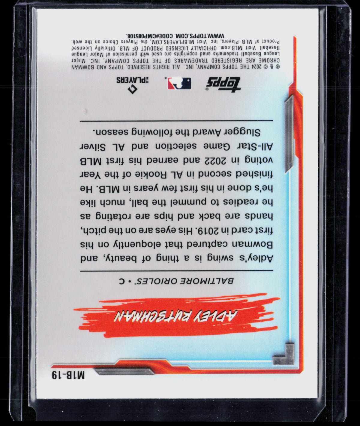 2024 Bowman Chrome My 1st Bowman Adley Rutschman #M1B-19
