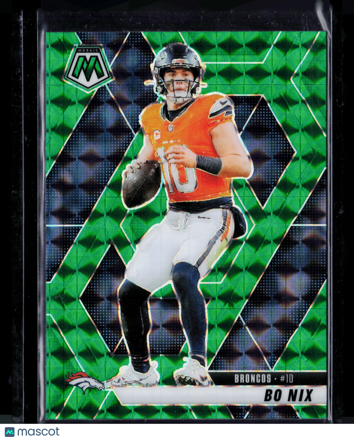 2025 Panini Mosaic Prizm Bo Nix #173 Green