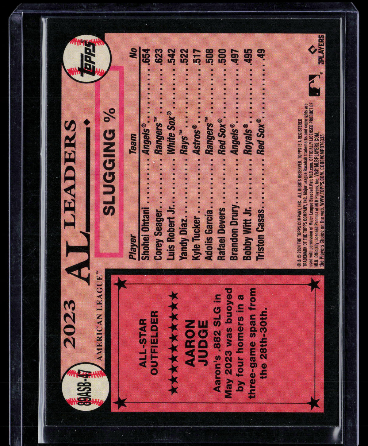 2024 Topps Aaron Judge #89ASB-47