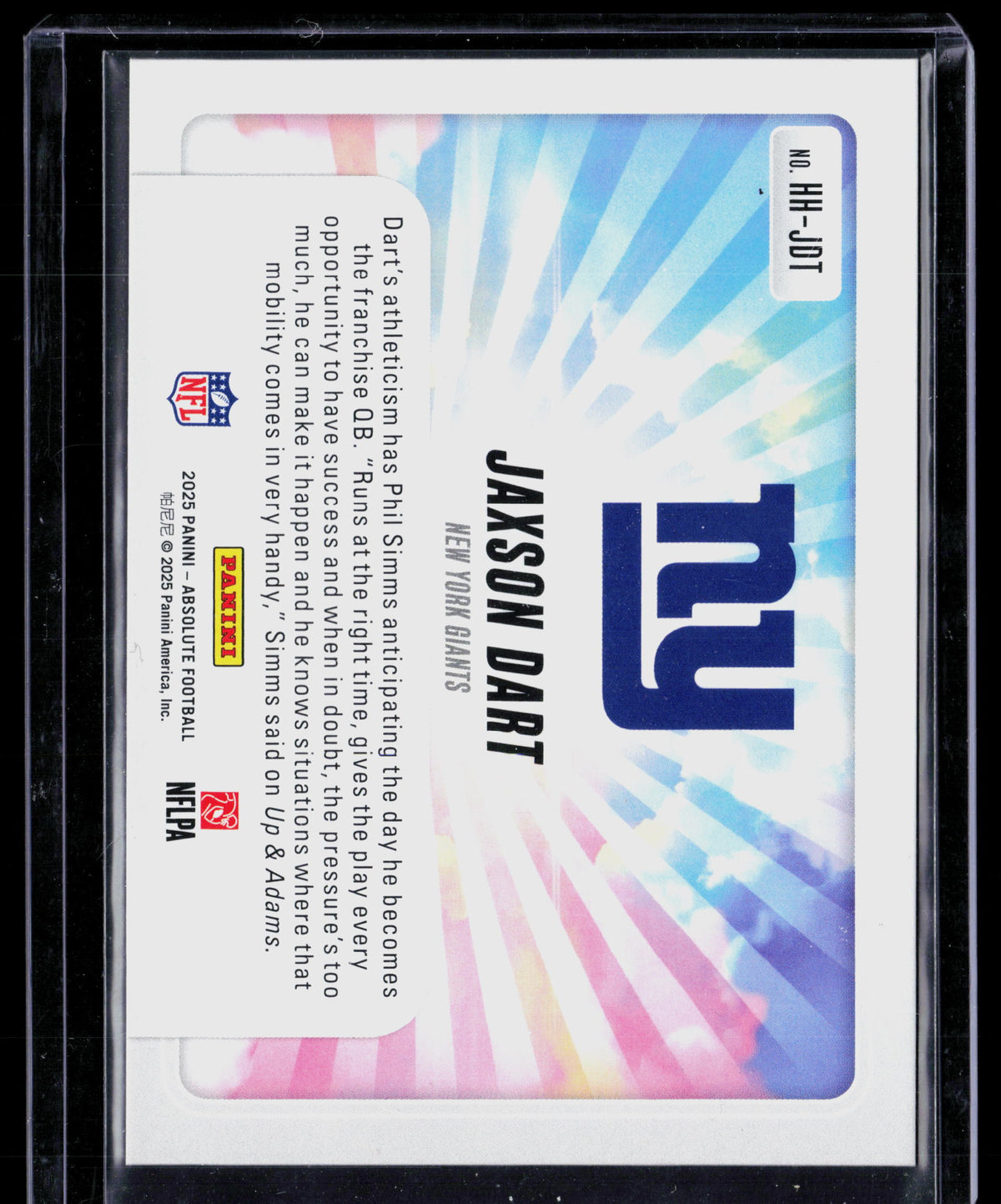 2025 Panini Absolute Hog Heaven Jaxson Dart #HH-JDT RC
