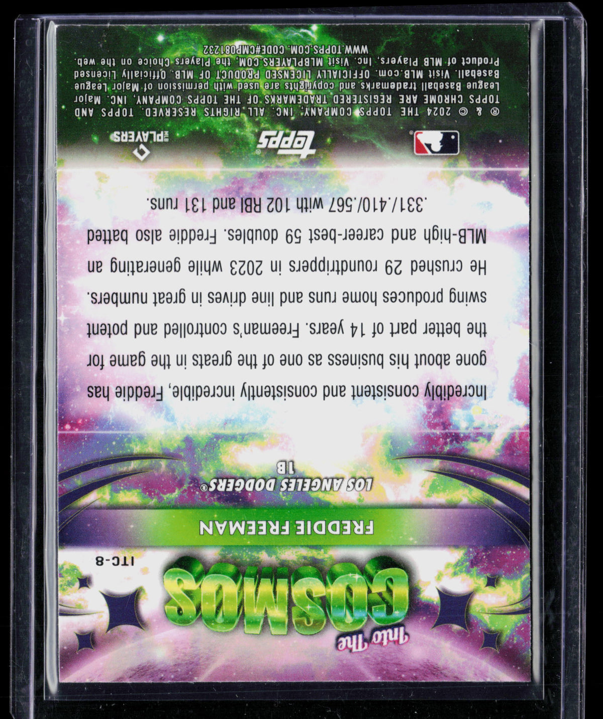 2024 Topps Chrome Into The Cosmos Freddie Freeman #ITC-8