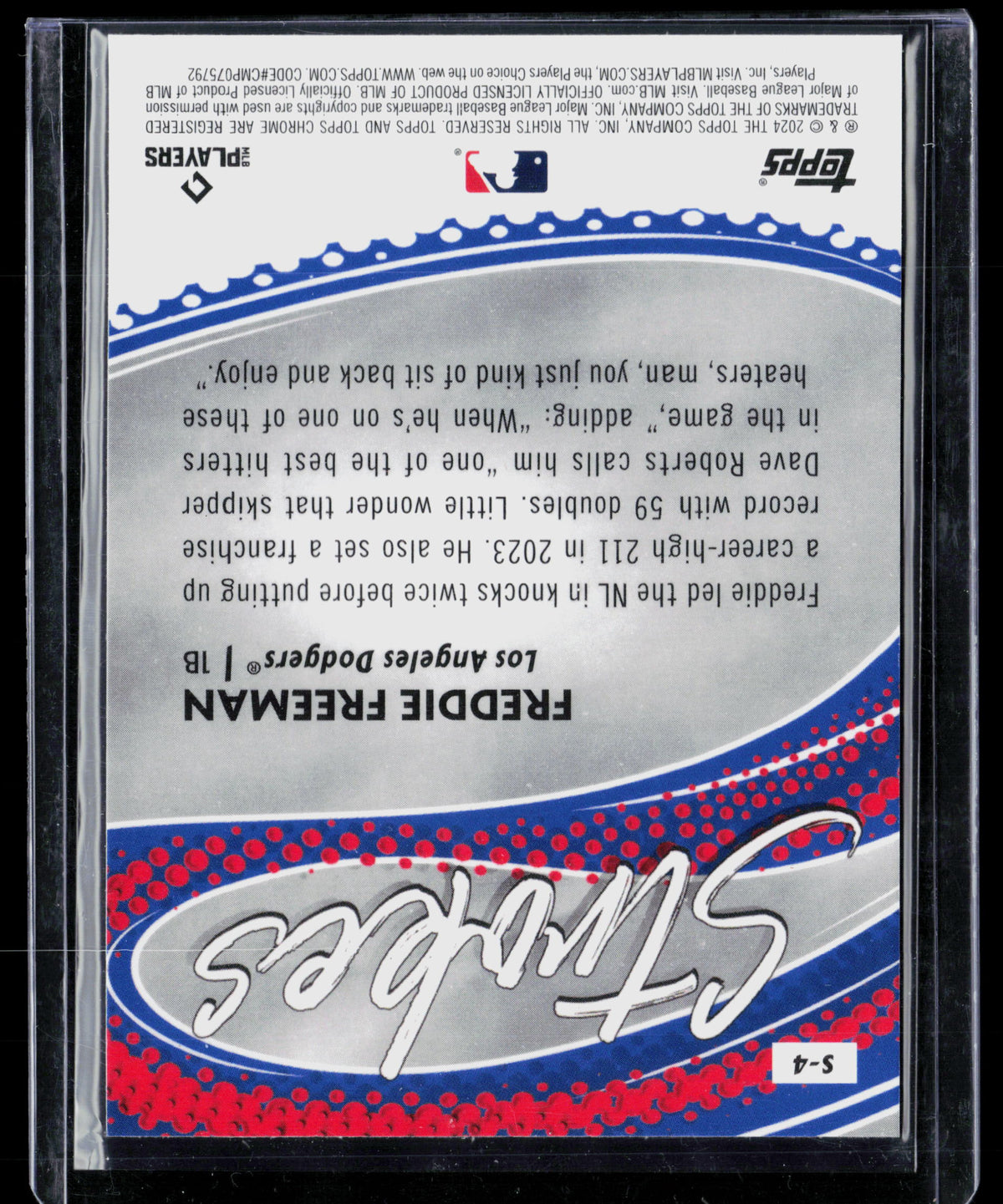 2024 Topps Chrome Strokes Freddie Freeman #S-4