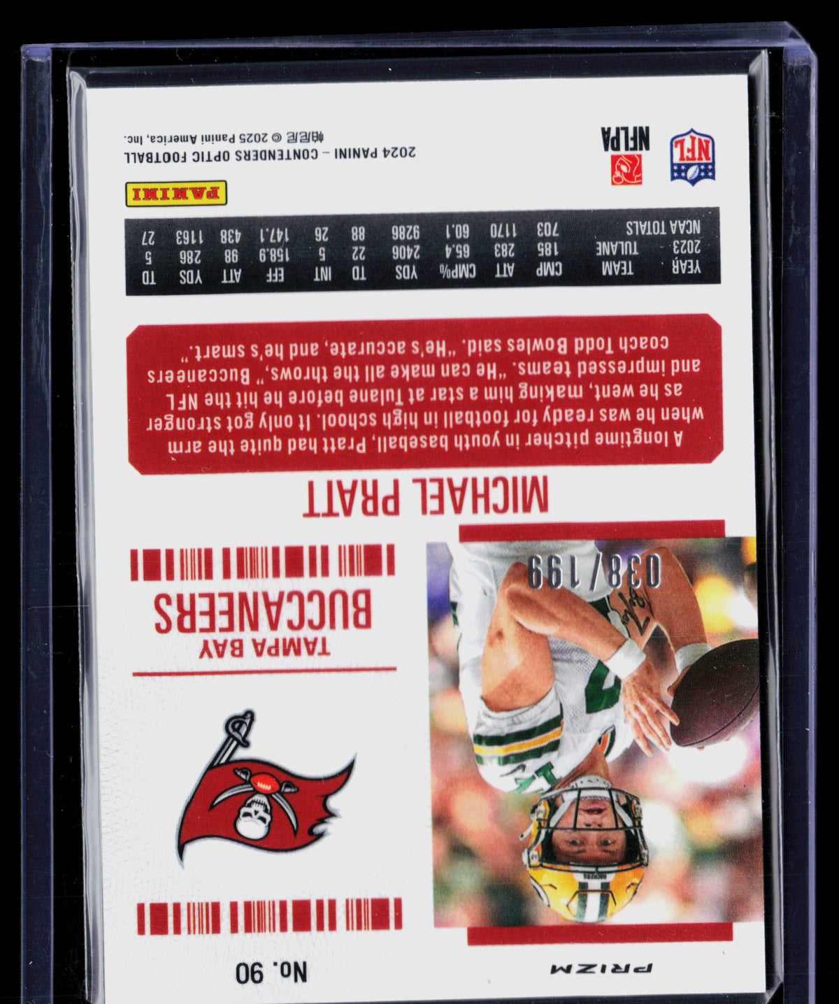 2024 Panini Contenders Optic Michael Pratt #90 RC 661/860