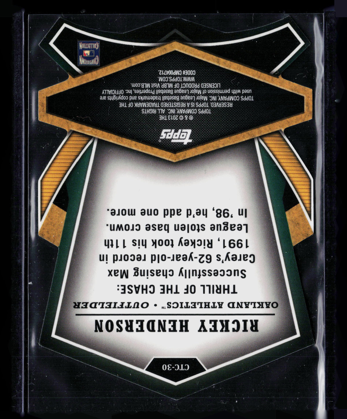 2013 Topps Cut to the Chase Rickey Henderson #CTC-30