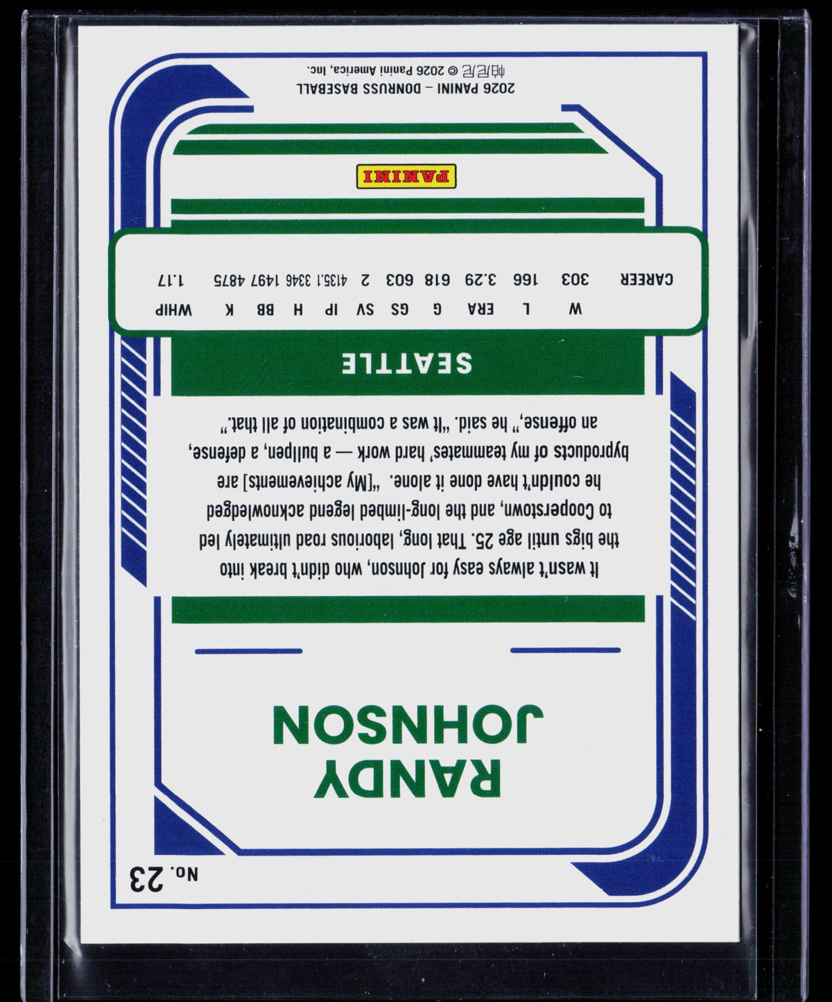 2026 Donruss Randy Johnson #23