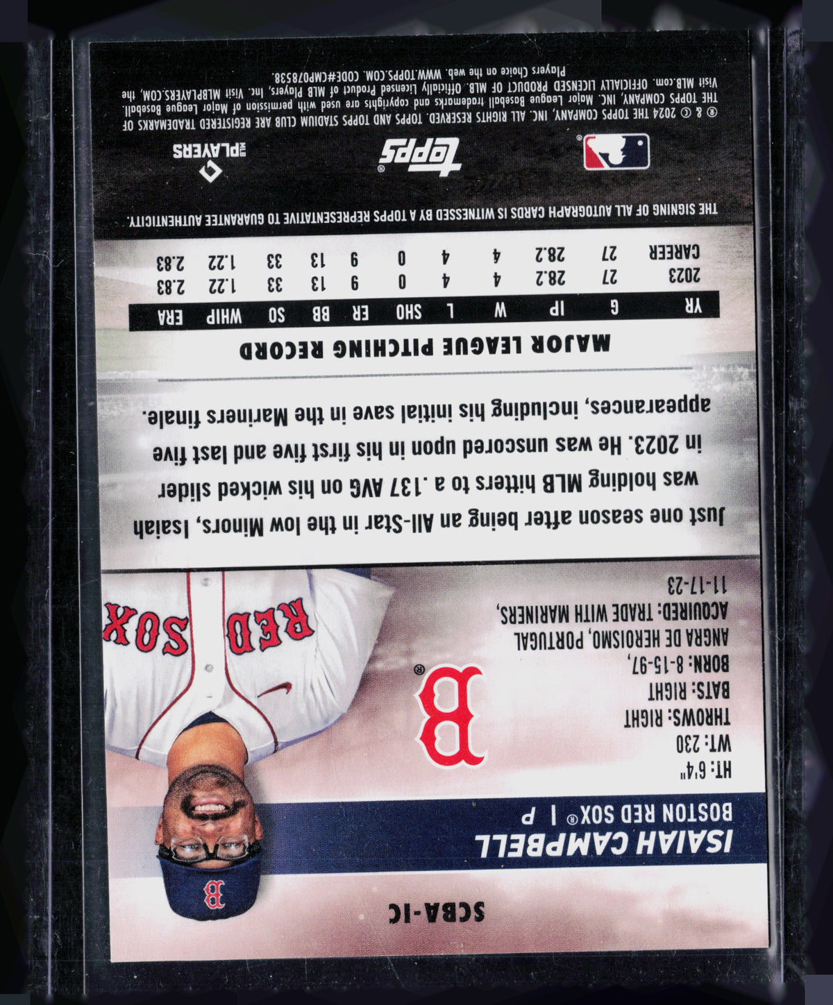 2024 Topps Stadium Club Isaiah Campbell #SCBA-IC RC