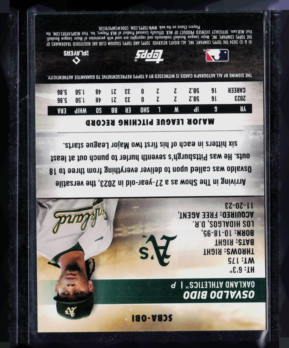 2024 Topps Stadium Club Osvaldo Bido #SCBA-OBI RC