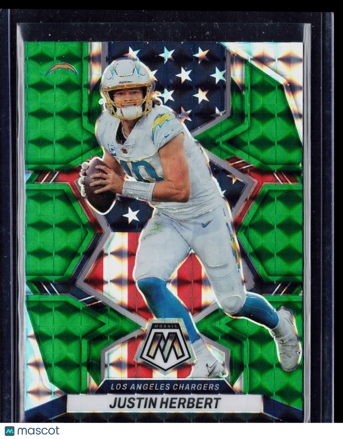 2022 Panini Mosaic Justin Herbert #254 Green National Pride