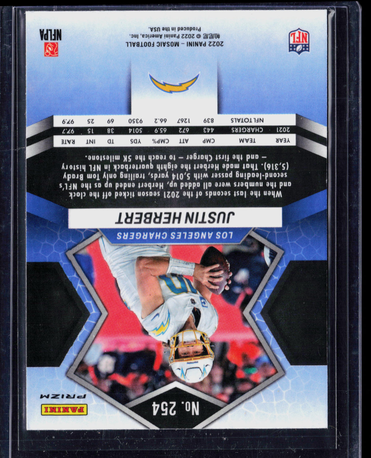 2022 Panini Mosaic Justin Herbert #254 Green National Pride