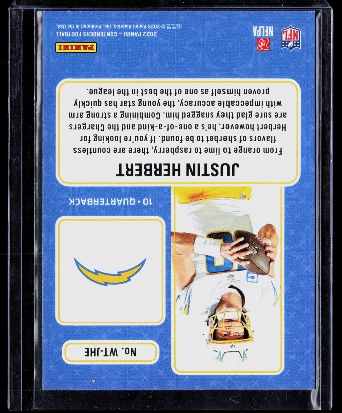 2023 Panini Contenders Winning Ticket Justin Herbert #WT-JHE