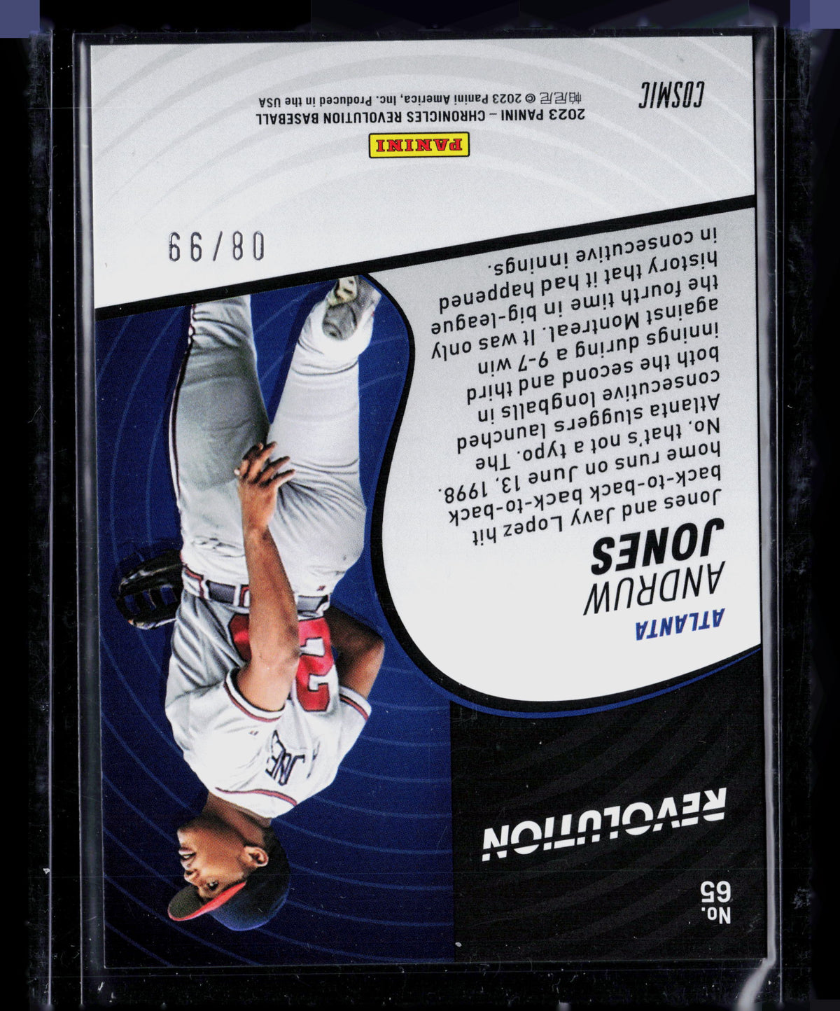 2023 Panini Chronicles Revolution Andruw Jones #65 Cosmic 66/80