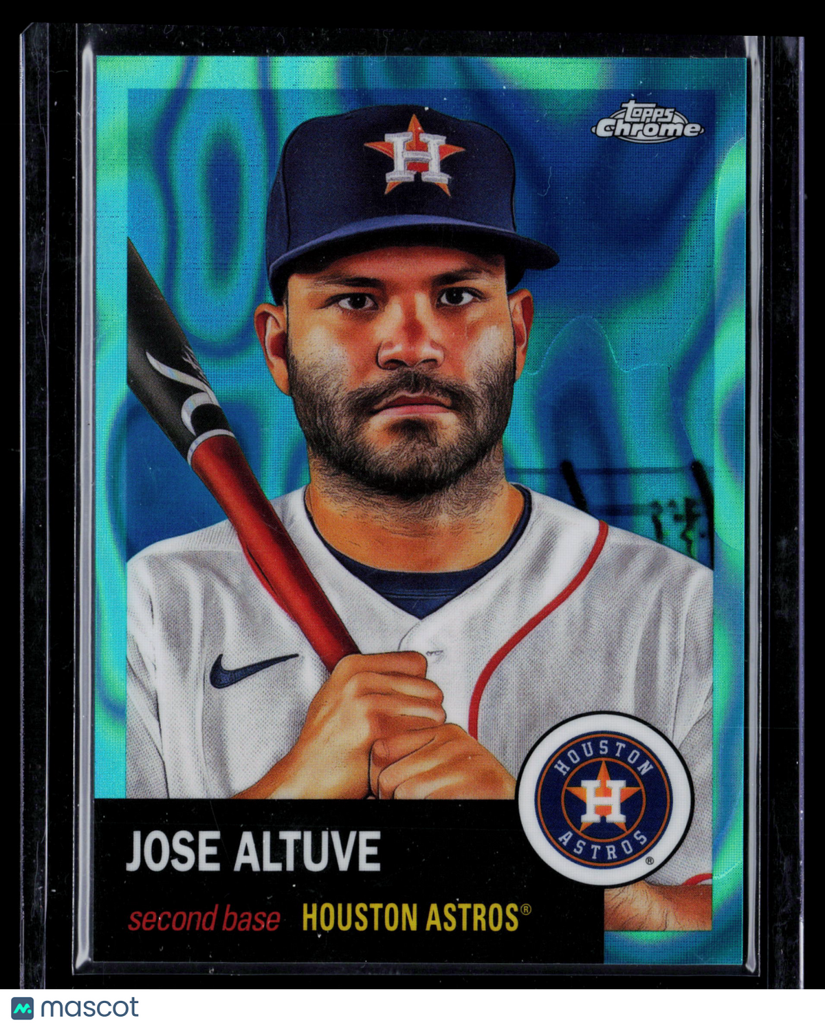 2022 Topps Chrome Platinum Anniversary Jose Altuve #123 Aqua Wave Refractor 205/299