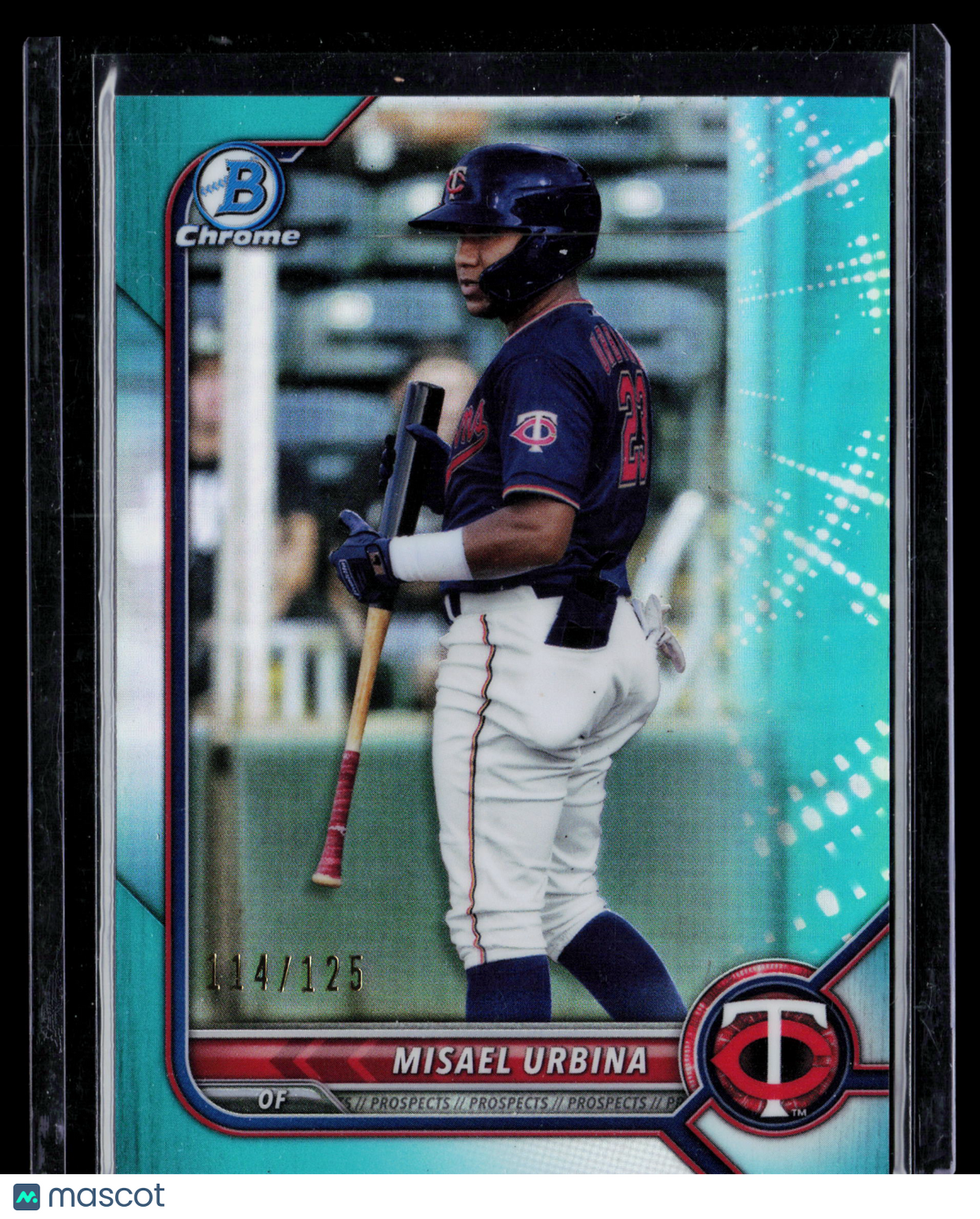 2022 Bowman Chrome Misael Urbina #BCP-86 Aqua Refractor 114/125