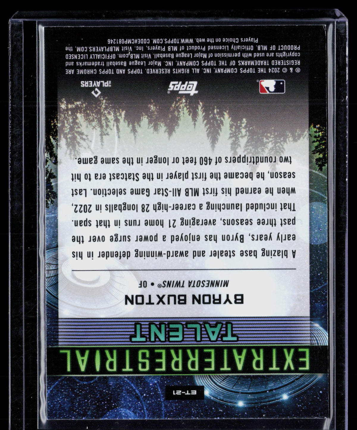 2024 Topps Chrome Extraterrestrial Talent Byron Buxton #ET-21