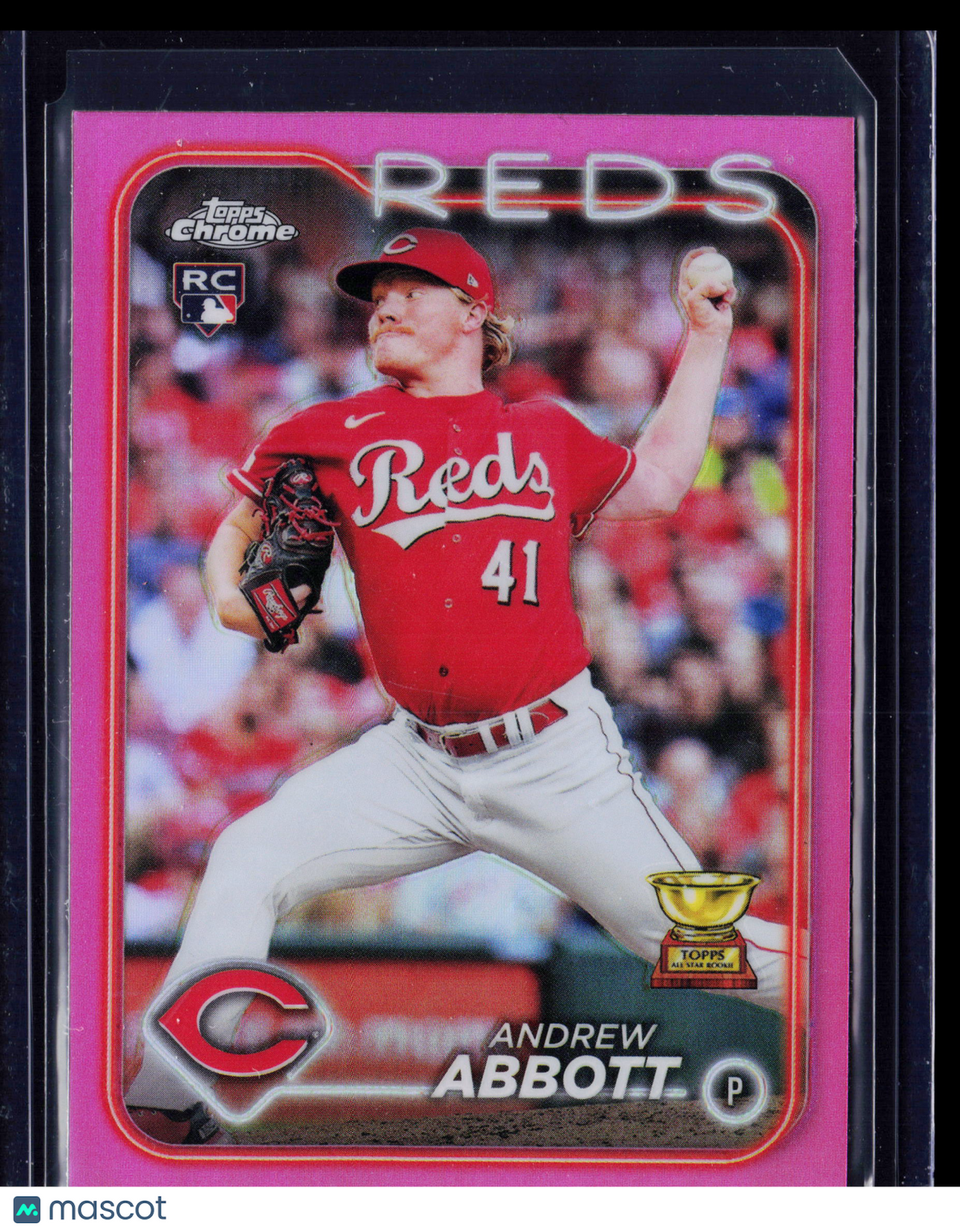 2024 Topps Chrome Andrew Abbott #154 Pink Refractor RC