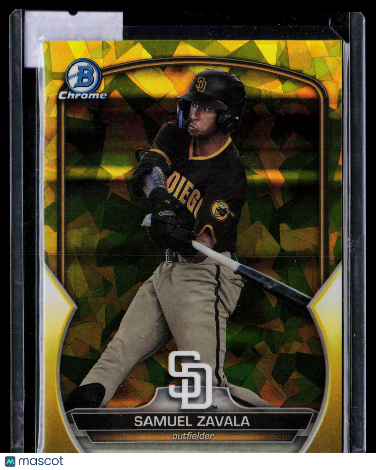 2023 Bowman Draft Chrome Samuel Zavala #BDC-83 Yellow Shimmer 16/75