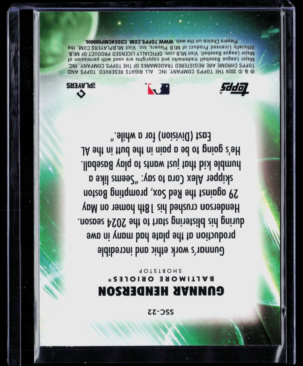 2024 Topps Chrome Stratospheric Stars Gunnar Henderson #SSC-22