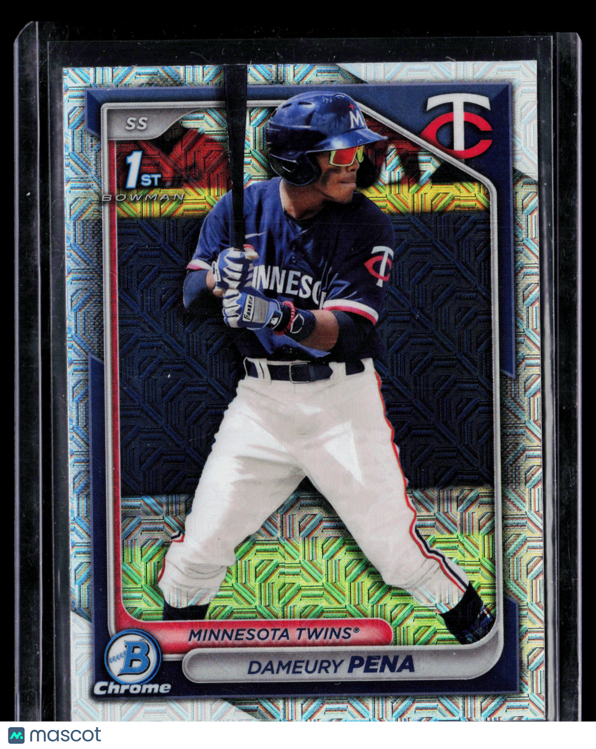 2024 Bowman Chrome Dameury Pena #BCP-167 Mega Box Mojo Refractor 1st Bowman