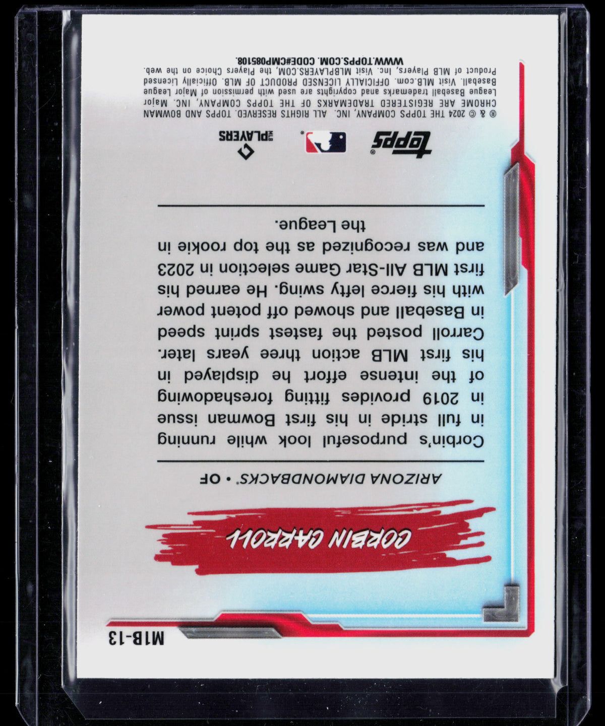 2024 Bowman Chrome My 1st Bowman Corbin Carroll #M1B-13