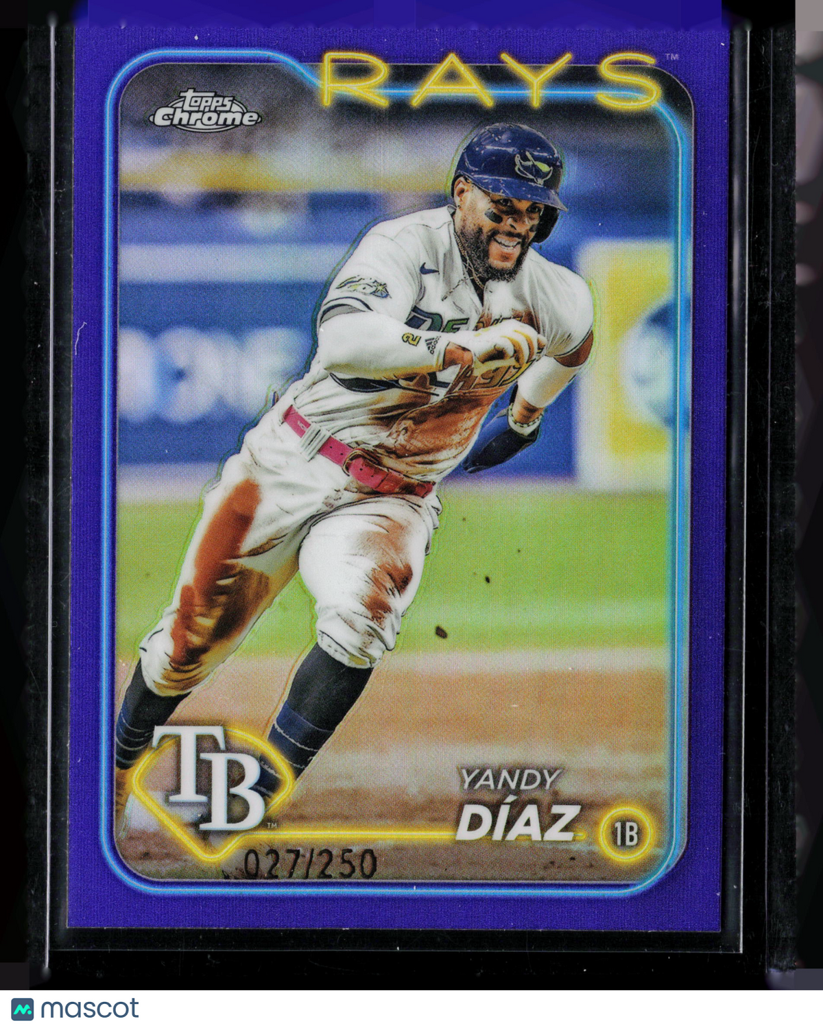 2024 Topps Chrome Yandy Díaz #107 Purple Refractor 027/250