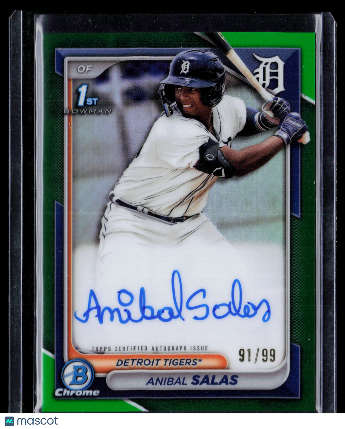 2024 Bowman Chrome Anibal Salas #CPA-ASA Green Refractor 91/99