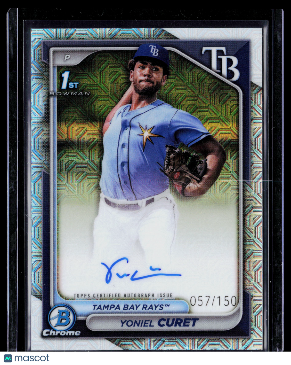 2024 Bowman Chrome Yoniel Curet #CPA-YCU Blue Mojo Refractor 057/150