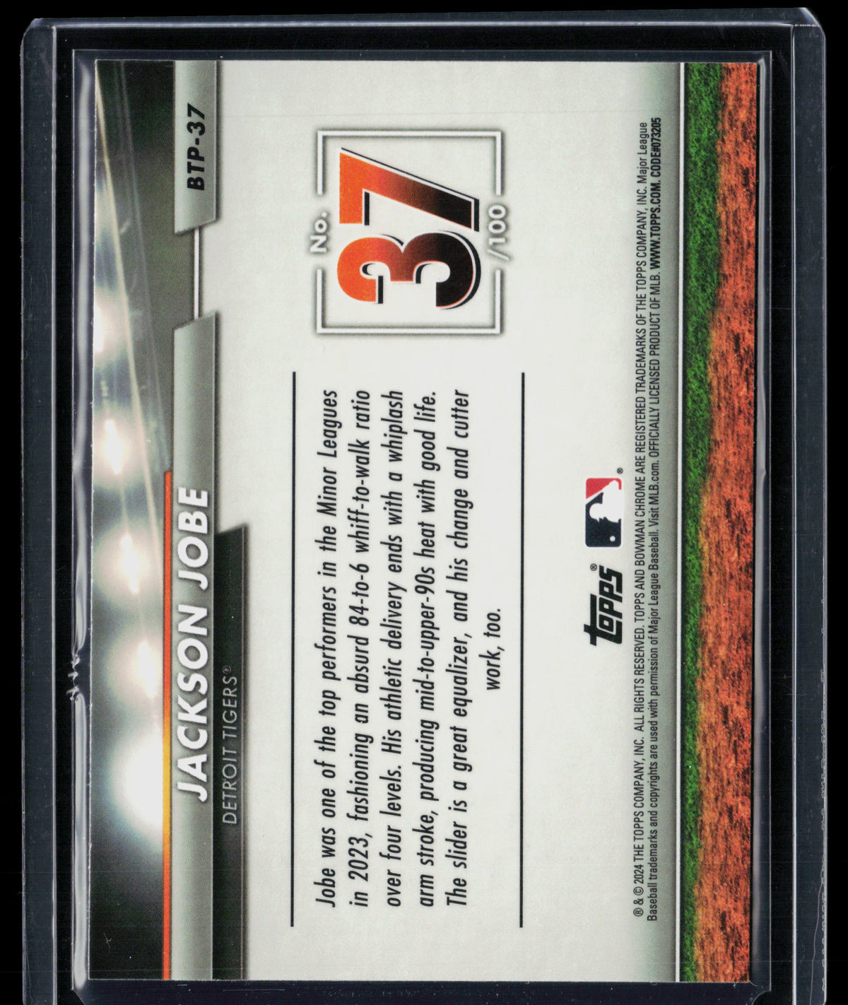 2024 Bowman Chrome Top 100 Jackson Jobe #BTP-37