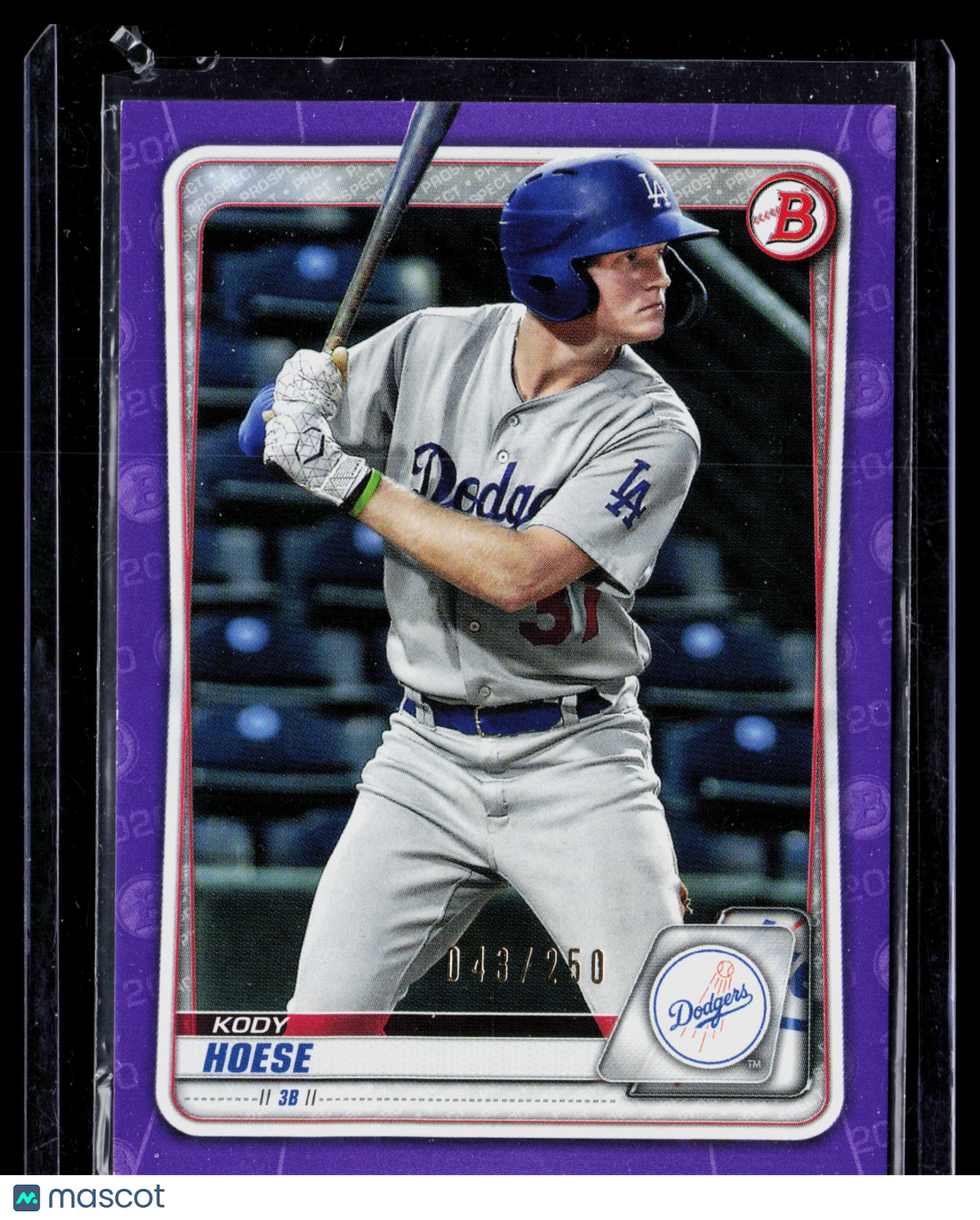 2020 Bowman Prospects Kody Hoese #BP-4 Purple 043/250