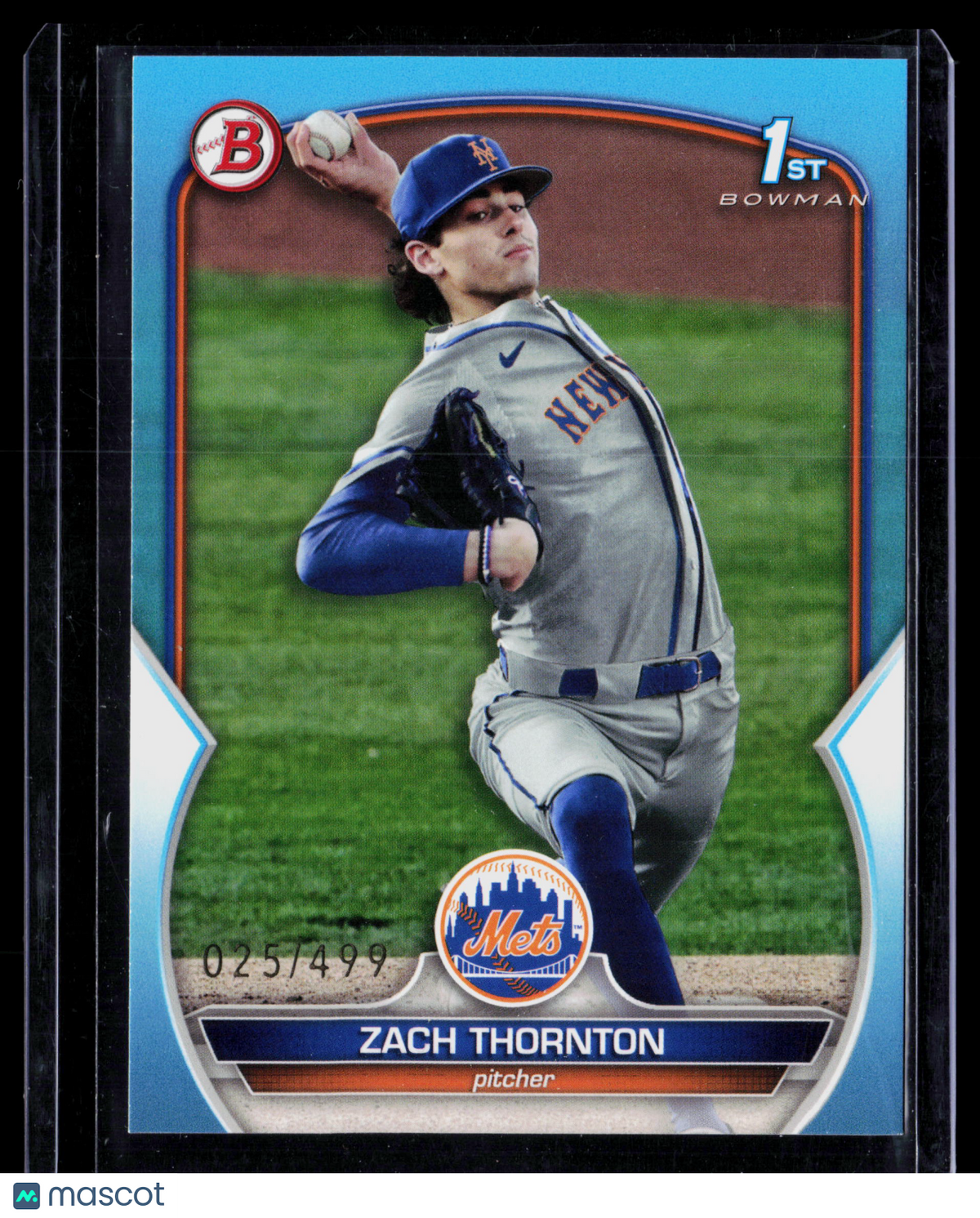 2023 Bowman Draft Zach Thornton #BD-187 Sky Blue 025/499