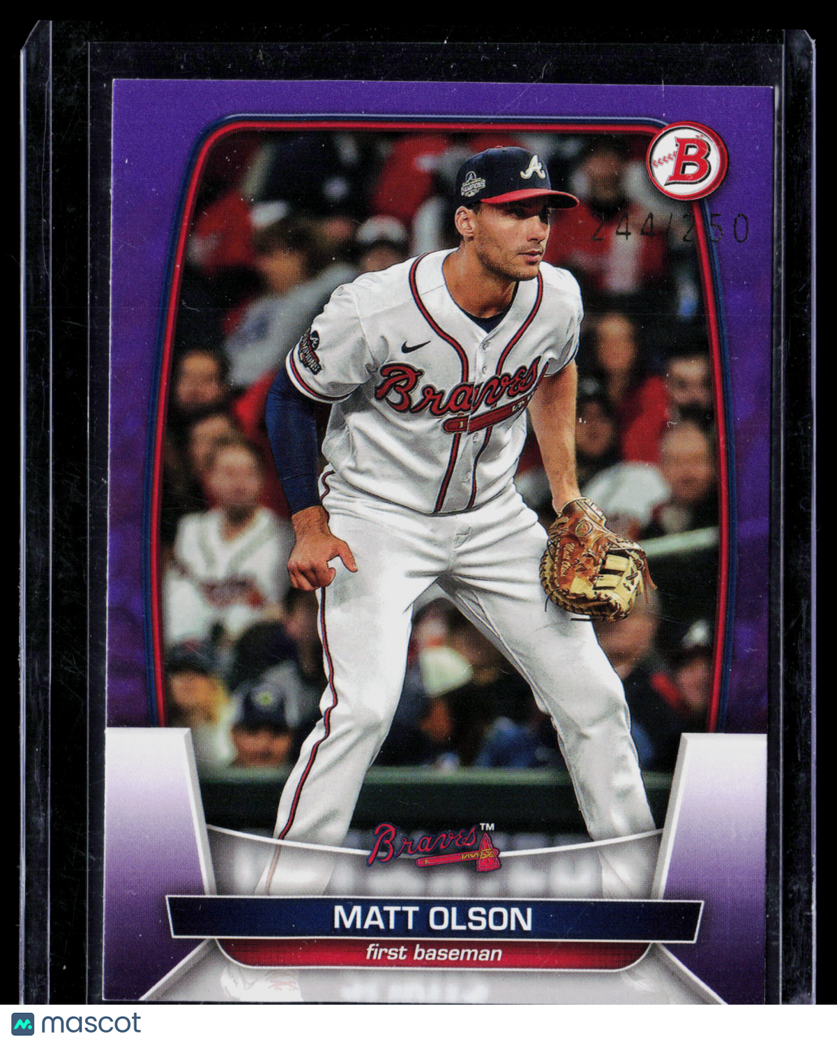 2023 Bowman Matt Olson #4 Purple 244/250