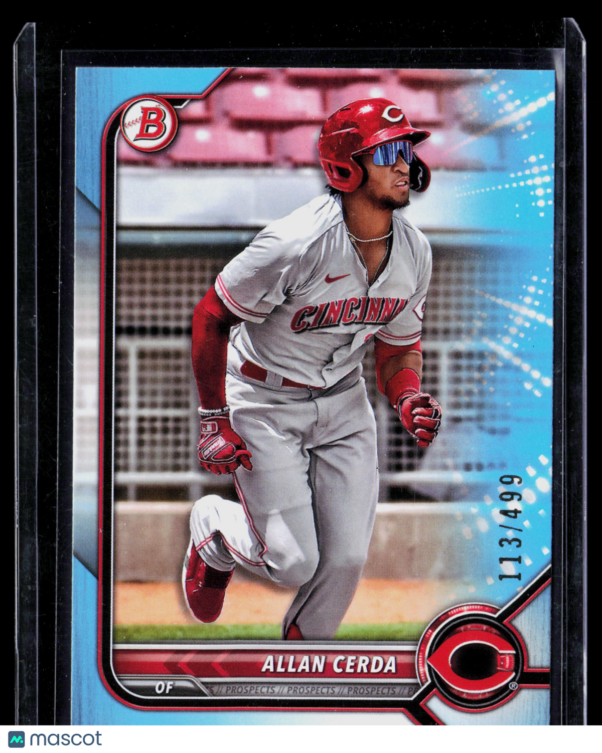 2022 Bowman Draft Allan Cerda #BD-22 Sky Blue Border 113/499