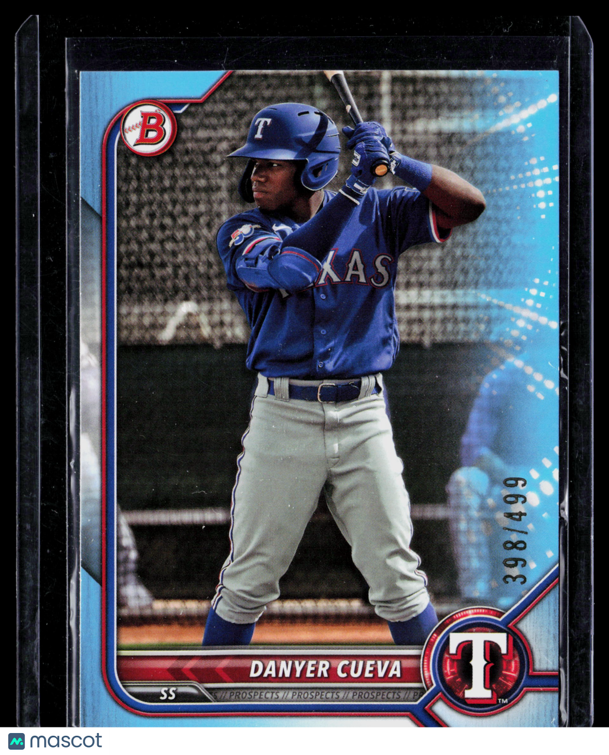 2022 Bowman Draft Danyer Cueva #BD-148 Sky Blue Border 398/499