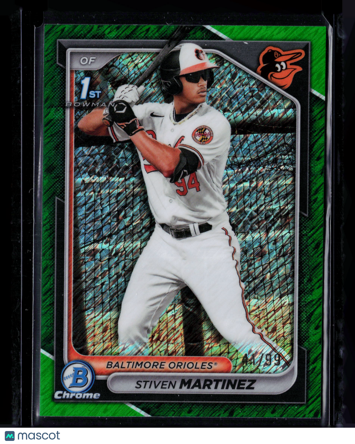 2024 Bowman Chrome Stiven Martinez #BCP-229 Green Shimmer