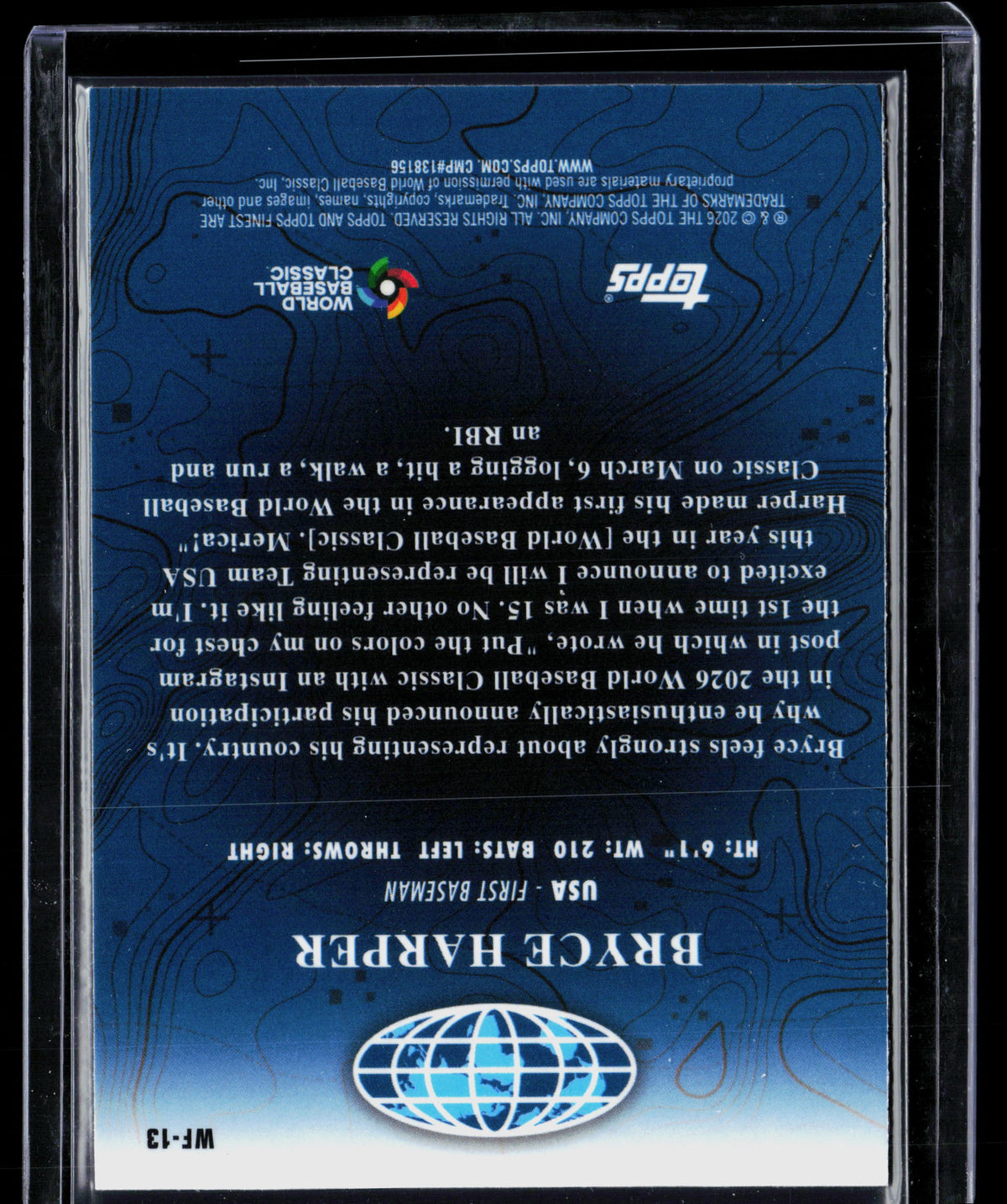2026 Topps Finest World's Finest Bryce Harper #WF-13