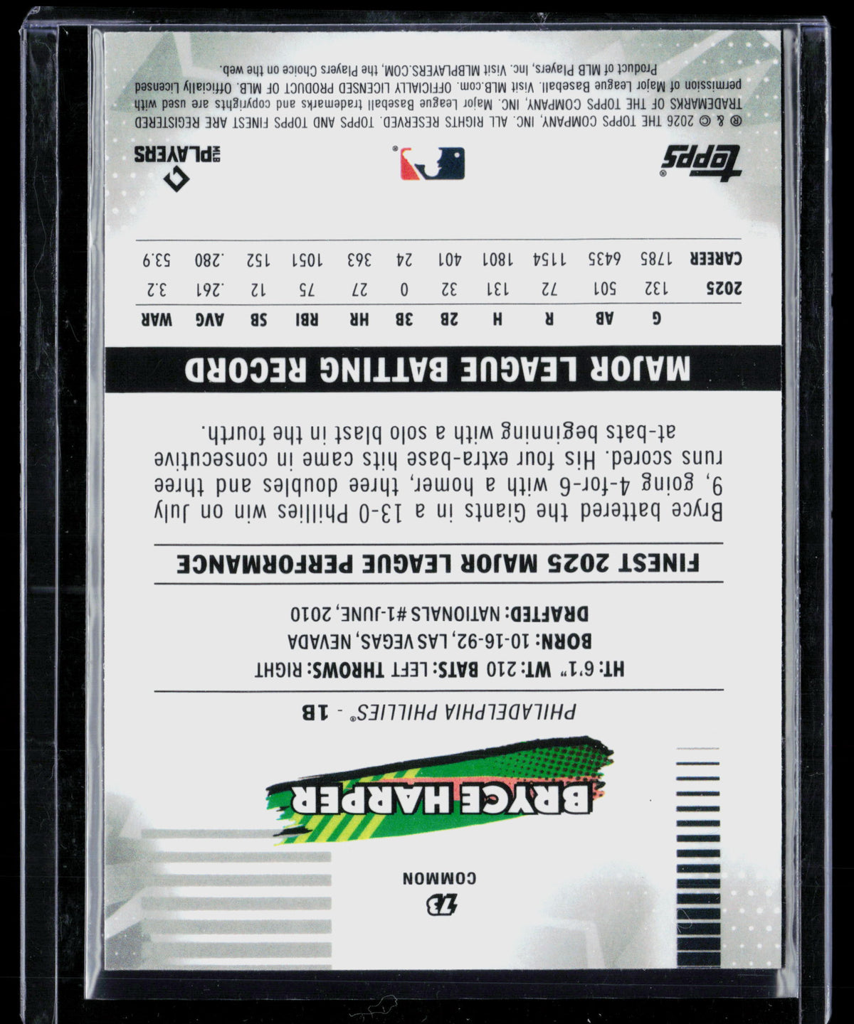 2026 Topps Finest Bryce Harper #73