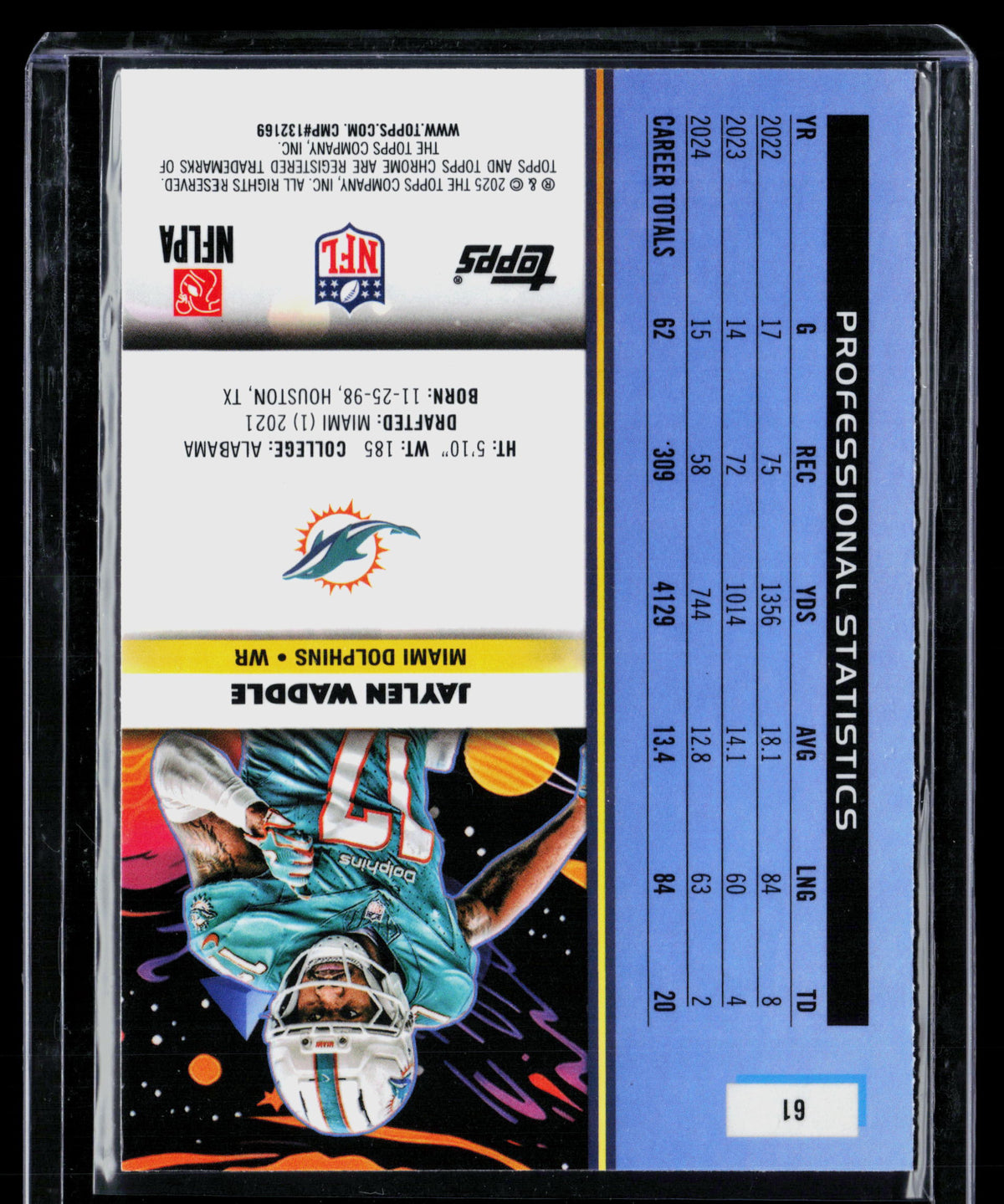 2025 Topps Chrome Jaylen Waddle #61