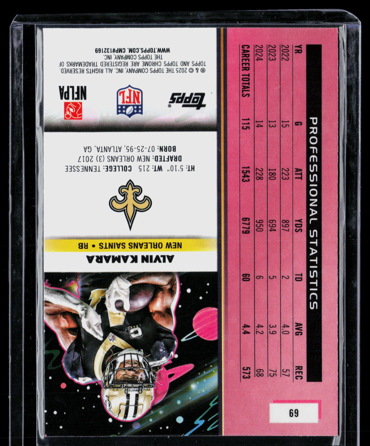 2025 Topps Chrome Cosmic Alvin Kamara #69
