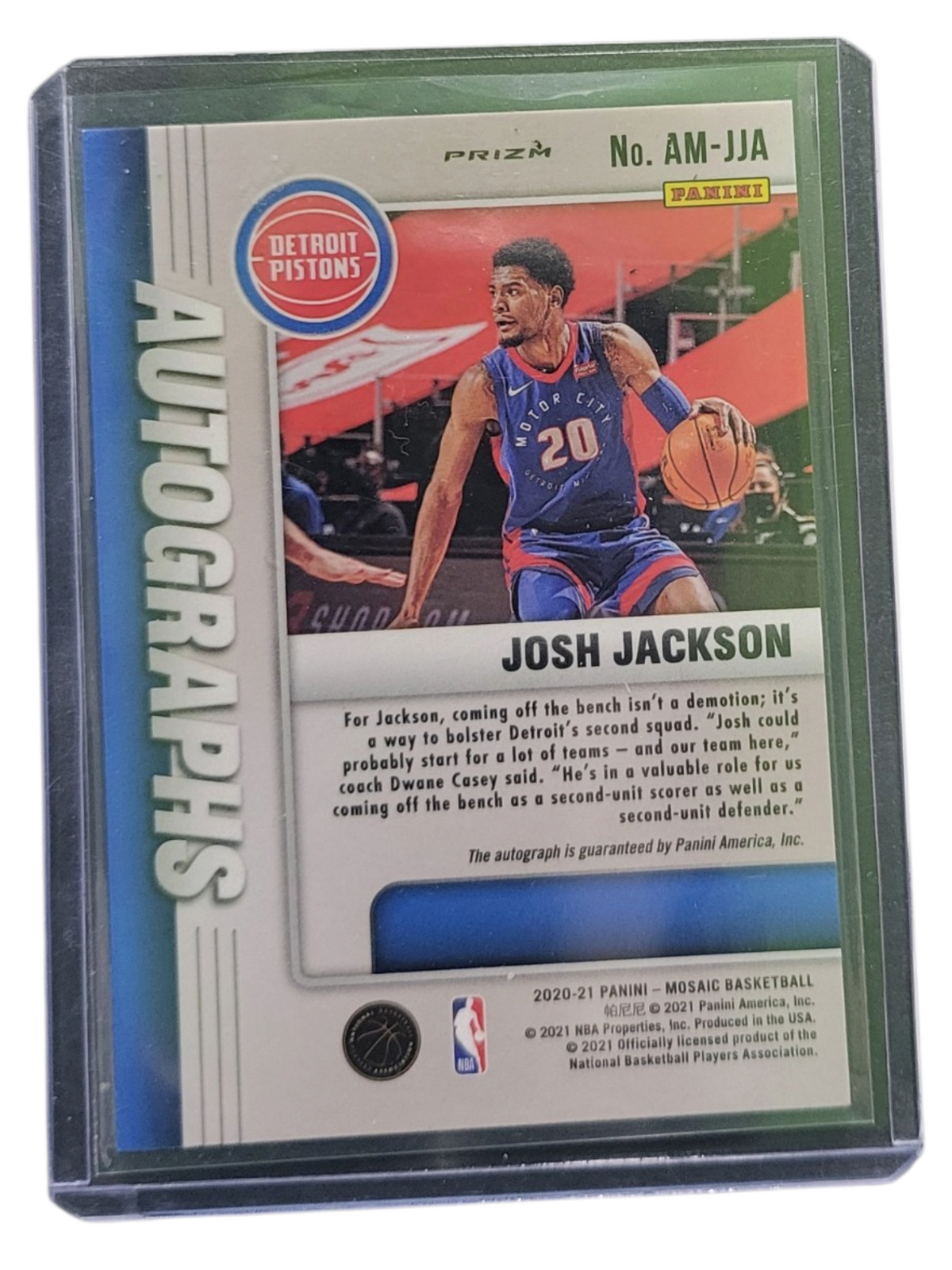 2021 Panini Mosaic Josh Jackson #AM-JJA